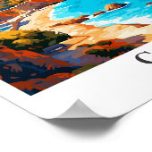 クレタギリシャヴィンテージトラベルポートレート ポスター (角)