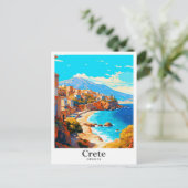 クレタギリシャヴィンテージトラベルポートレート ポストカード (スタンド正面)