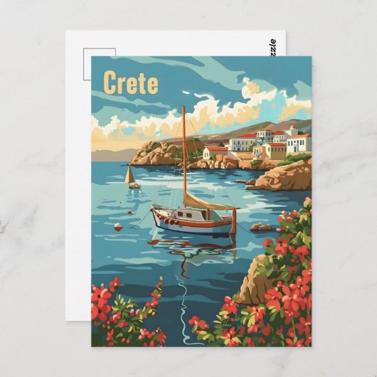 クレタギリシャヴィンテージ ポストカード (正面/裏面)