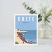 クレタギリシャ有名な旅行プレイスイラストレーション ポストカード (スタンド正面)