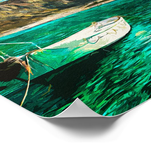 クレタギリシャ海油絵 ポスター (角)