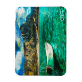 クレタギリシャ海油絵 マグネット (縦)