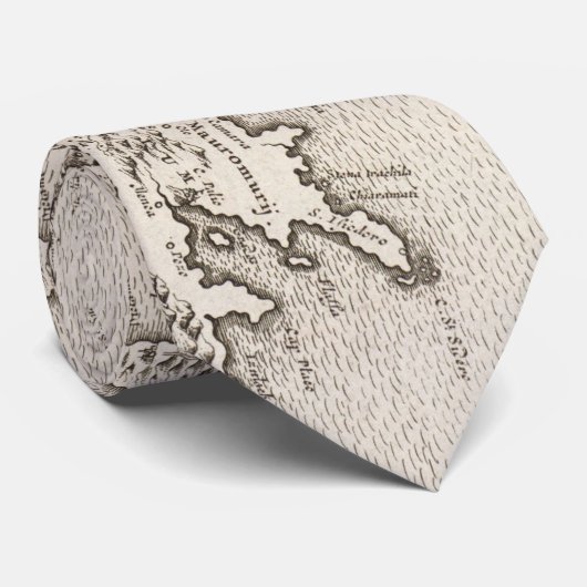 クレタギリシャ(1680年)のヴィンテージの地図 ネクタイ (ロール)