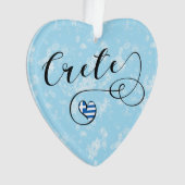 クレタハート国旗、ギリシャ、クレタン オーナメント (正面)