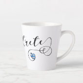 クレタハート国旗、ギリシャ、クレタン カフェラテマグ (右)