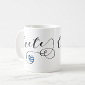 クレタハート国旗、ギリシャ、クレタン コーヒーマグカップ (正面左)