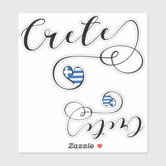 クレタハート国旗、ギリシャ、クレタン シール (シート)