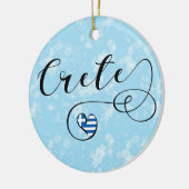 クレタハート国旗、ギリシャ、クレタン セラミックオーナメント (左)