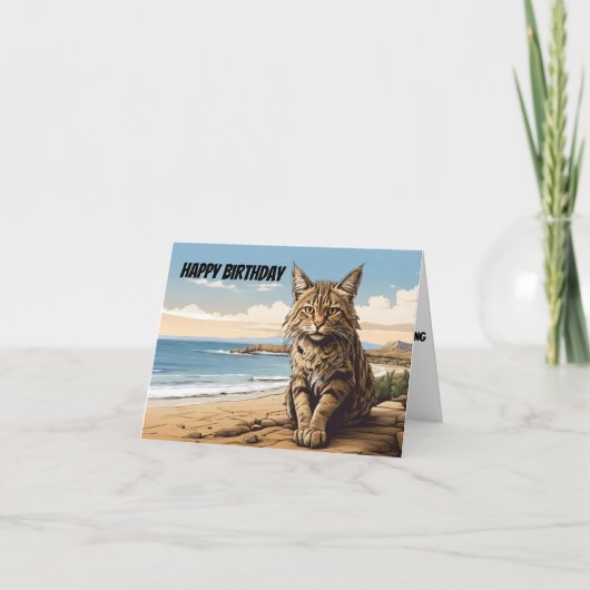 クレタンワイルドキャットオンビーチ カード (正面)