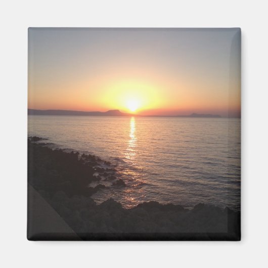 クレタ島の夕日 マグネット (正面)