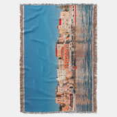 クレタ島の青い時間にシャニアのヴェネツィアの港が スローブランケット (正面縦)