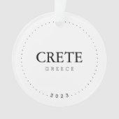 クレタ島、ギリシャシンプルの国際的旅行 オーナメント (正面)