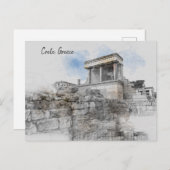 クレタ島，ギリシャ，ノッソス宮殿 シーズンポストカード (正面/裏面)