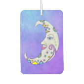 クレッかわいらしセントの月の顔スターズオンパープル カーエアーフレッシュナー (正面)