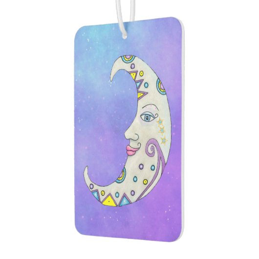 クレッかわいらしセントの月の顔スターズオンパープル カーエアーフレッシュナー (左)