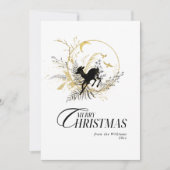 クレッシックフローラ鹿カスタムの写真クリスマス シーズンカード (正面)