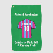 クレット・アンド・ブルー・ゴルフ・タオルのフットボール・シャツ ゴルフタオル (正面)