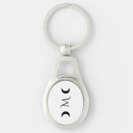 クレッモダンセント月の白黒 キーホルダー