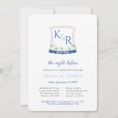 クレッ名門私立校風のトのリハ結婚ーサルディナー 招待状 (正面)