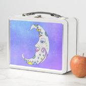 クレッ飾セント月かわいらし顔ブルーアイズスカイ メタルランチボックス (インサイチュ)