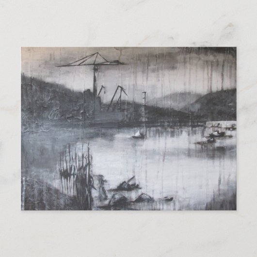 クレド川の上のクレーン ポストカード (正面)