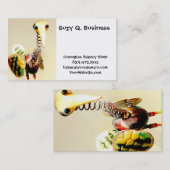 クレファンキーーンバードメタルガーデンオーナメントフォークアート 名刺 (正面/裏面)