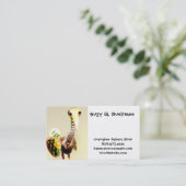 クレファンキーーンバードメタルガーデンオーナメントフォークアート 名刺 (スタンド正面)