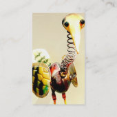 クレファンキーーンバードメタルガーデンオーナメントフォークアート 名刺 (裏面)