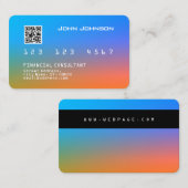 クレフェイクジット·カードまたはデビット·カードのルック 名刺 (正面/裏面)