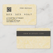 クレフェイクジット・カード・ルック・ウッド・淡い色のパターン 名刺 (正面/裏面)