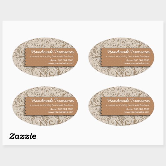 クレフターズフローラ手作りプロモーション 楕円形シール (シート)