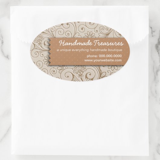 クレフターズフローラ手作りプロモーション 楕円形シール (バッグ)