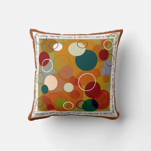 クレフター数々の円の枕 クッション (裏面)