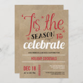 クレフティお祝いホリデーパーティー招待状 招待状 (正面/裏面)