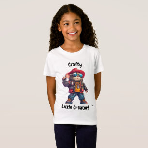 クレフティリトルクリエータヒップスターマウスデザイン Tシャツ