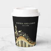 クレフ、 音符記号とメモ 紙コップ (裏面)