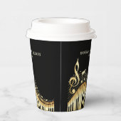 クレフ、 音符記号とメモ 紙コップ (右)