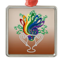 クレフ、音符記号の花束のオーナメント