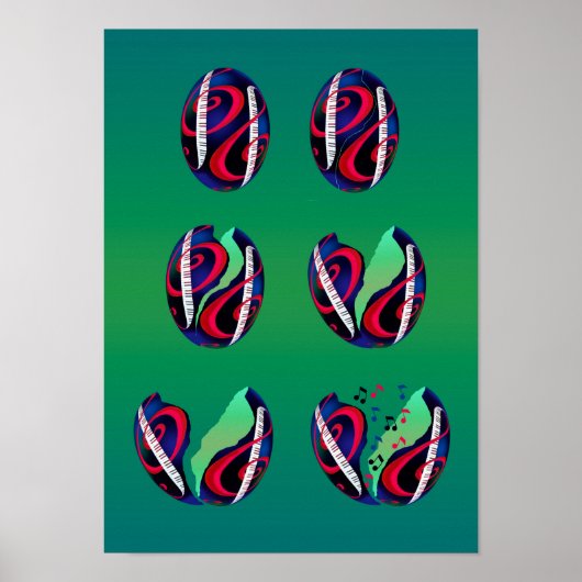 クレフ、 音符記号エッグはハッチングミュージックだ！ ポスター (正面)