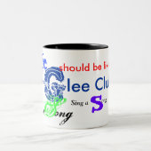 クレフ、音符記号ノート、音楽、歌の…グリークラブ、生命は、歌います、 ツートーンマグカップ (中央)