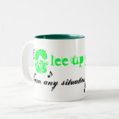 クレフ、音符記号ノート、音楽、歌… ツートーンマグカップ (正面左)