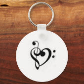 クレフ、 音符記号ハート キーホルダー (正面)