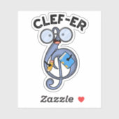 クレフ、 音符記号ーおもしろいー音楽パン シール (シート)