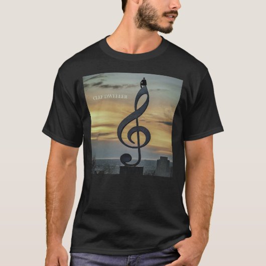 クレフ、 音符記号生活者 Tシャツ (正面)