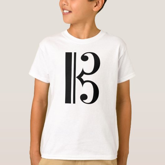 「クレフ、 音符記号」 Tシャツ (正面)