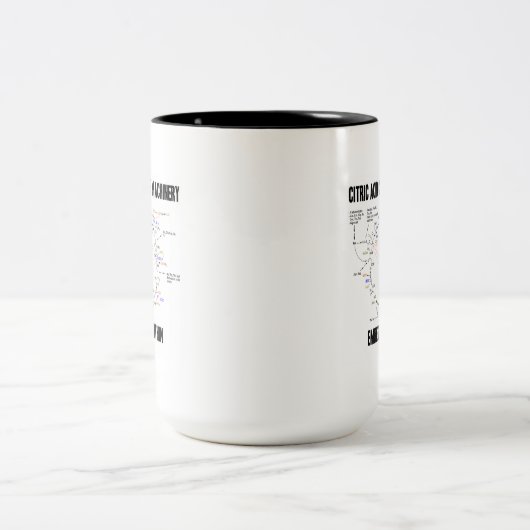クレブに埋め込まれたクエン酸循環機械 ツートーンマグカップ (中央)