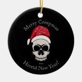 クレプおもしろいマメリーススカルサンタナーズ セラミックオーナメント (正面)