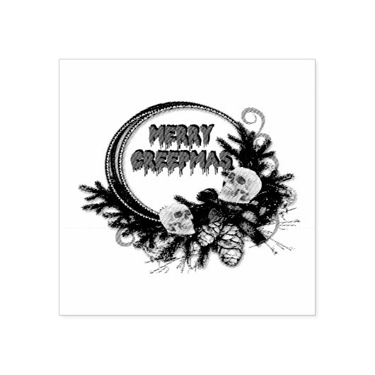 クレプマスメリーウッドアートスタンプホラーホリデーギフト ラバースタンプ (インプリント)