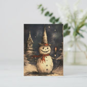 クレプメリーマス不気味雪だるまゴシックヴィンテージ ポストカード (スタンド正面)