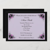 クレマチスによってはブライダルシャワーの招待が開花します 招待状 (正面/裏面)
